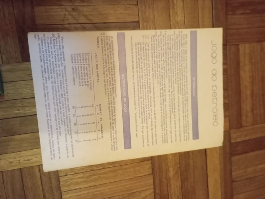 Petróleo da carto, jogo anos 70. Antiguidade