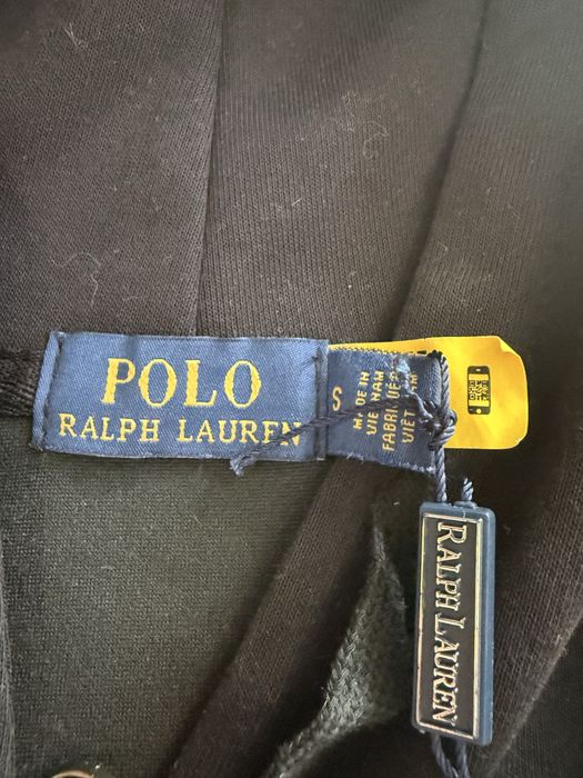 Czarna Bluza z kapturem rozpinana Ralph Lauren