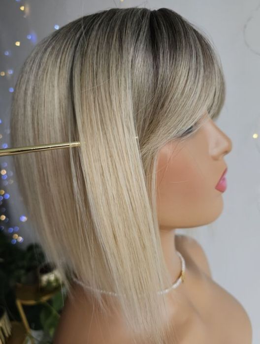 Tupet topepr uzupełnienie włosów Beata 30 cm blond naturalna fryzura