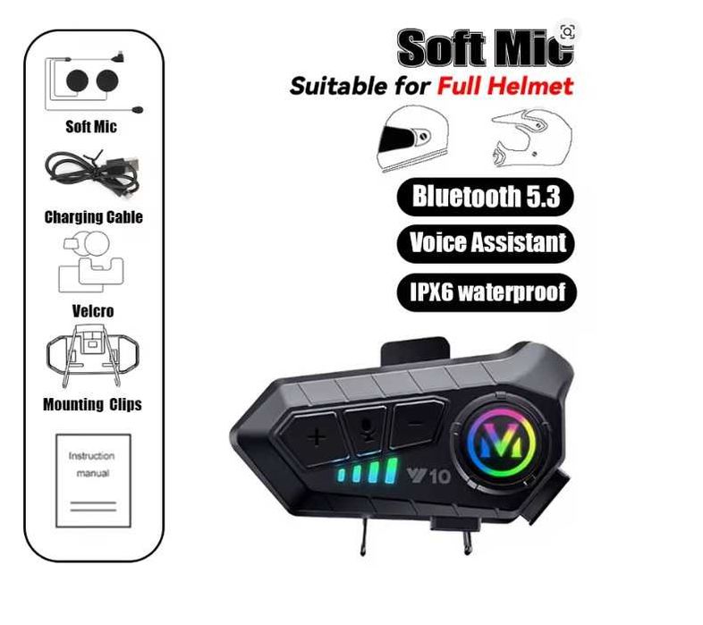 Auricular Bluetooth para capacete / mota