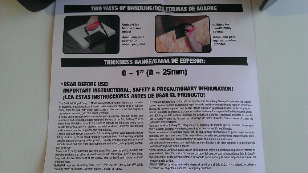 Goldblatt Panel Carrier