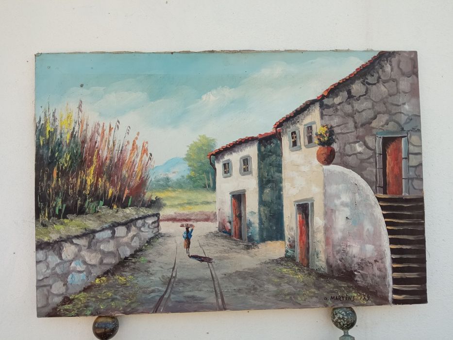Tela pintada á mão sem moldura