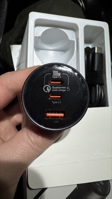 Автомобільний зарядний пристрій Baseus 160W з кабелем USB-C 100W