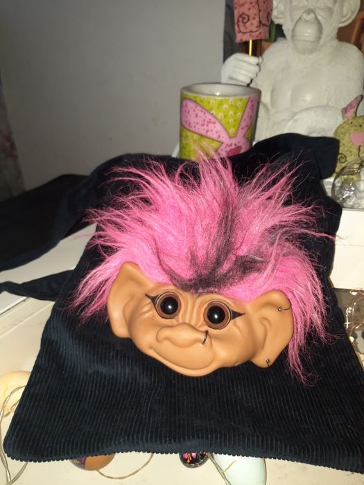 Torba Siatka z Trollem Elfem Handmade