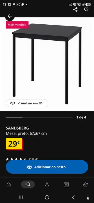 Mesas ikea sandberg embaladas