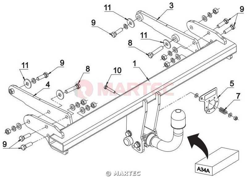 WYPINANY HAK HOLOWNICZY + Moduł 7 pin dla Audi A4 B9 poza S-line