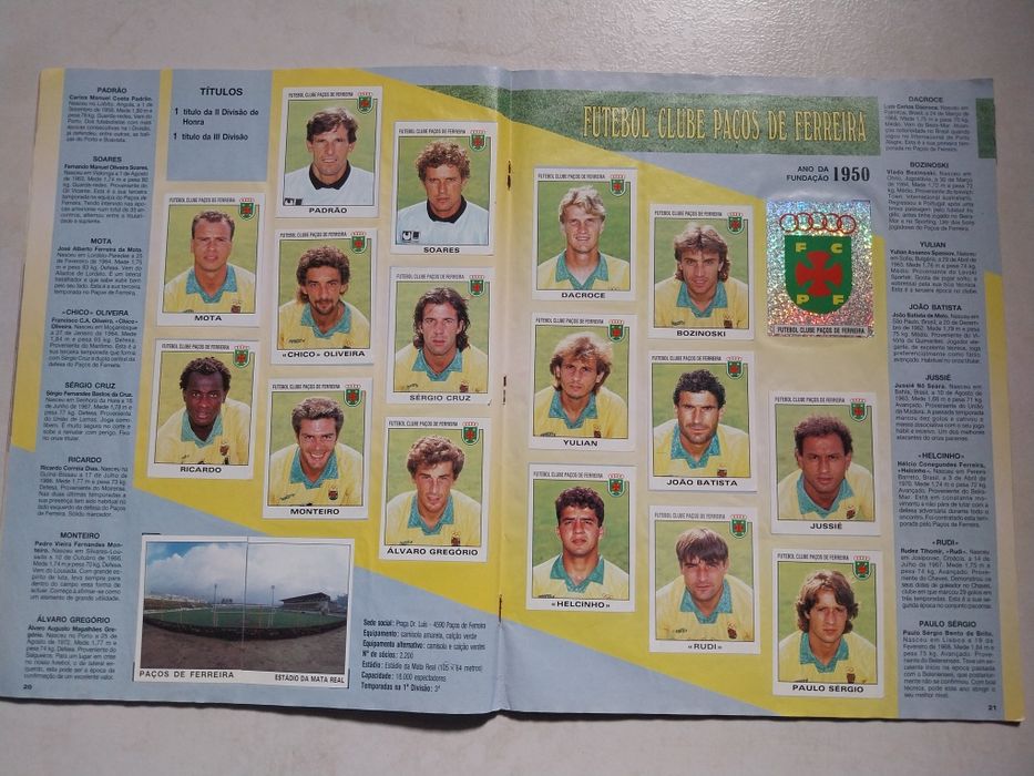 Caderneta Completa - Futebol 93-94