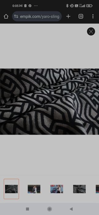 Chusta tkana Yaro Braid Black Natural Seacell Wrap