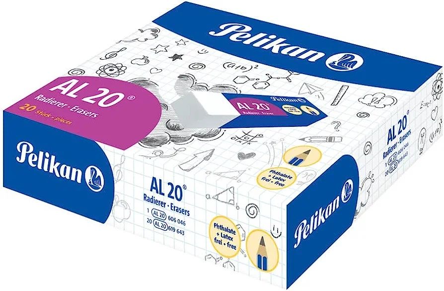 CAIXA 20PCS! Pelikan Borracha AL 20, p desenho técnico escolar