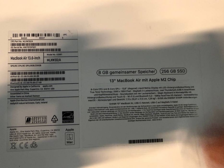 Продам Apple MacBook m2