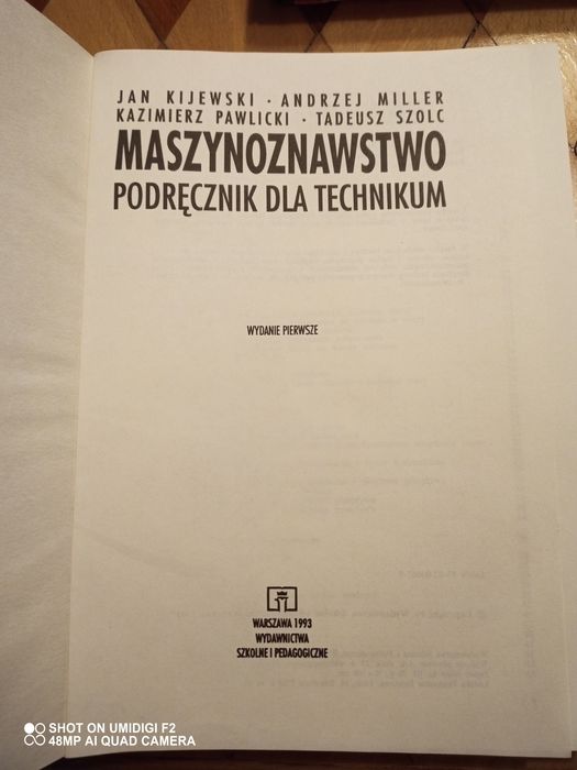Maszynoznawstwo podręcznik dla technikum