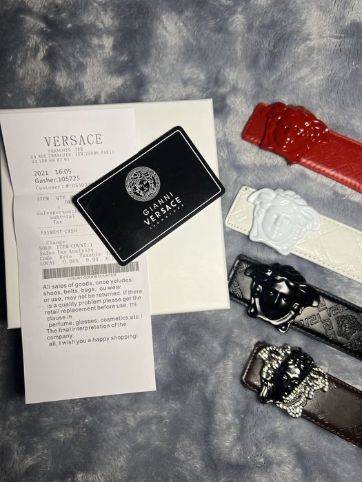 Ремень Versace.[  чорний коричневий ]