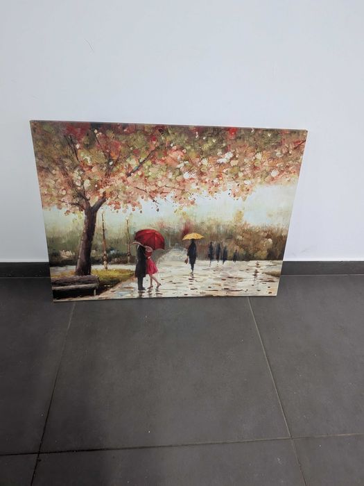 Quadro "Mulher à Chuva"