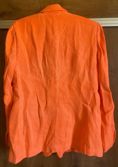 Pomarańczowy oranżowy żakiet marynarka Polo Ralph Lauren Len neon