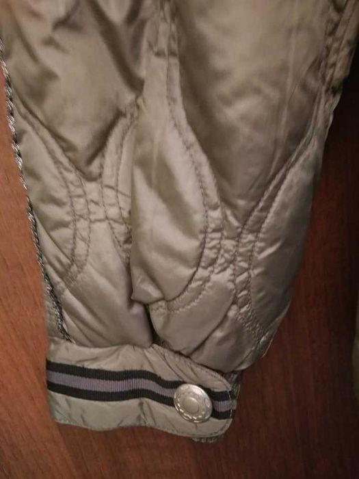 Kurtka pikowana r. 40 44 khaki srebrna