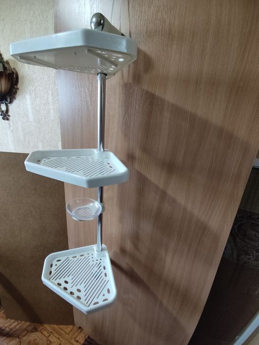 Полиця в ванну пластикова біла