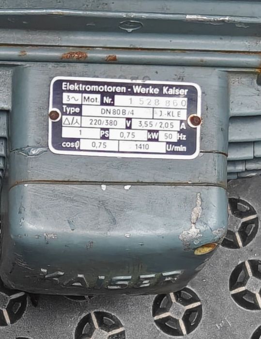 Німецький електродвигун Kaiser 0.75kw 1410 об/хв