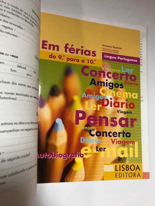 Manual Escolar de Língua Portuguesa "Em férias" do 9º para o 10º ano