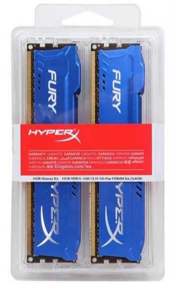 Пам'ять HyperX FURY 16 GB KIT (2x8GB) DDR3 1333 1600 1866 MHz
