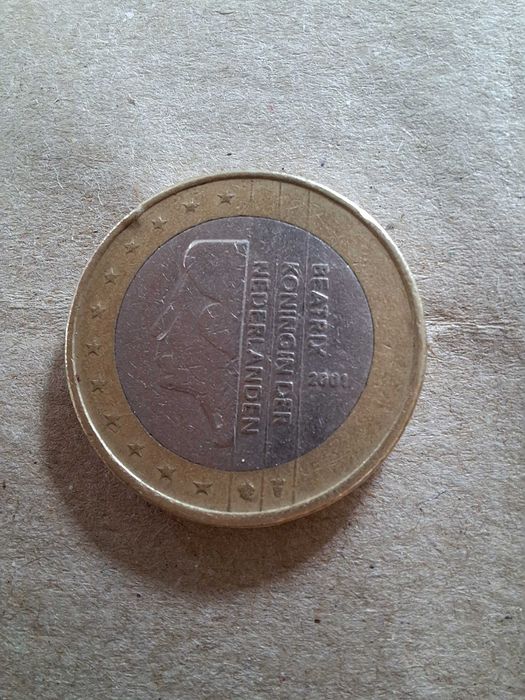 Moeda de 1€ Beatrix Koningin Der Nederlanden RARA