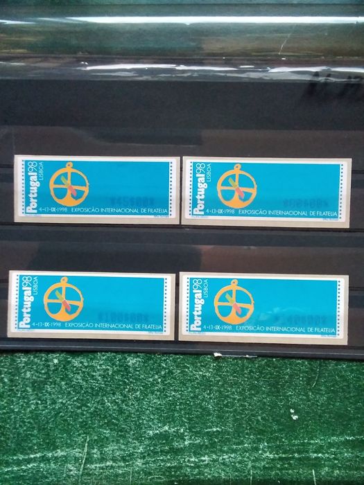 1997 Etiqueta Portugal 98 Exposição Internacional  Filatelia De Lisboa