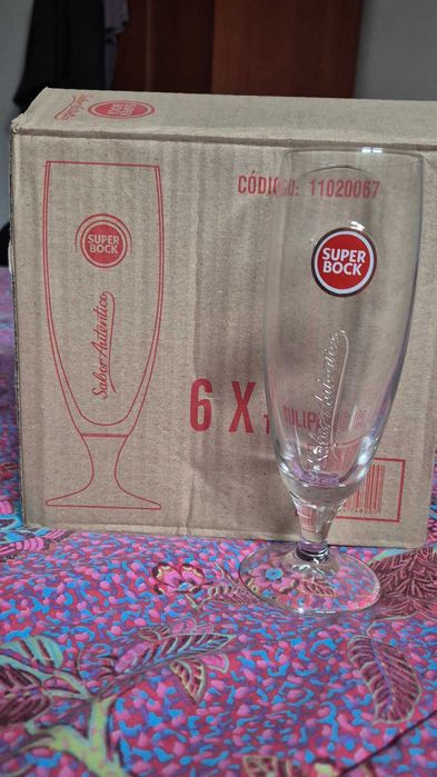 Conjunto de 6 copos SuperBock