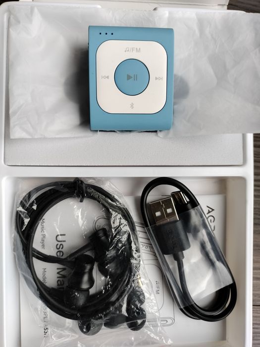 Hi-Fi MP3-плеер AGPTEK A53PL 64GB Bluetooth 5.3 с клипсой FM радио (FLAC)