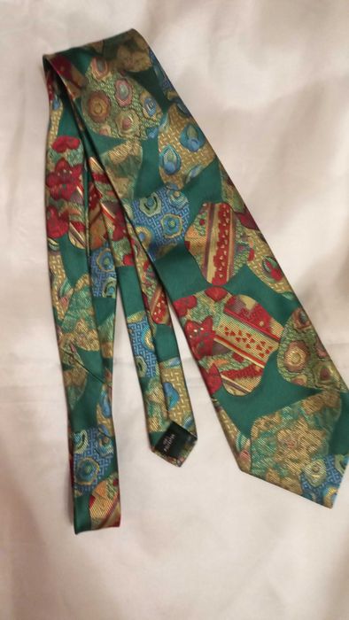Винтажный галстук  в принт ШЕЛК краватка чоловіча краватка