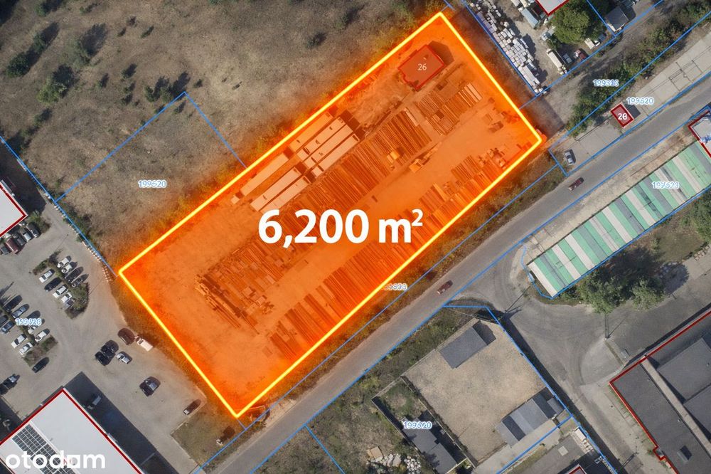 Teren inwestycyjny 6200m2 w centrum Żyrardowa