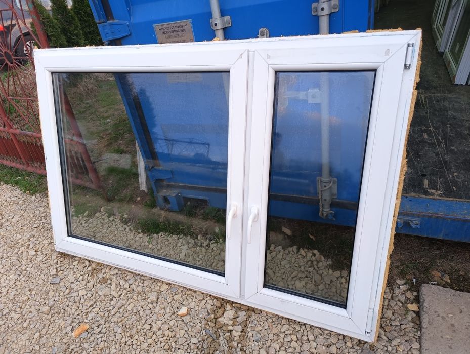 Okno 176x114 plastikowe rozwierno uchylne białe dwukwaterowe
