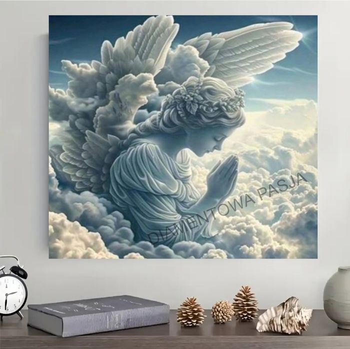 Haft diamentowy ANIOŁ STRÓŻ diamenciki okrągłe NOWY do wykonania