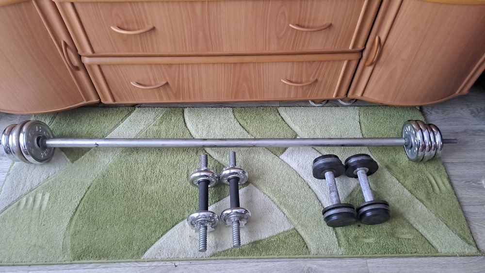 Штанга, гантели, комплект