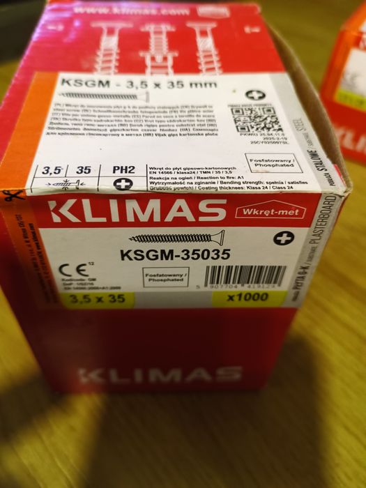 Sprzedam wkręty firmy klimas cena za 2 opakowania