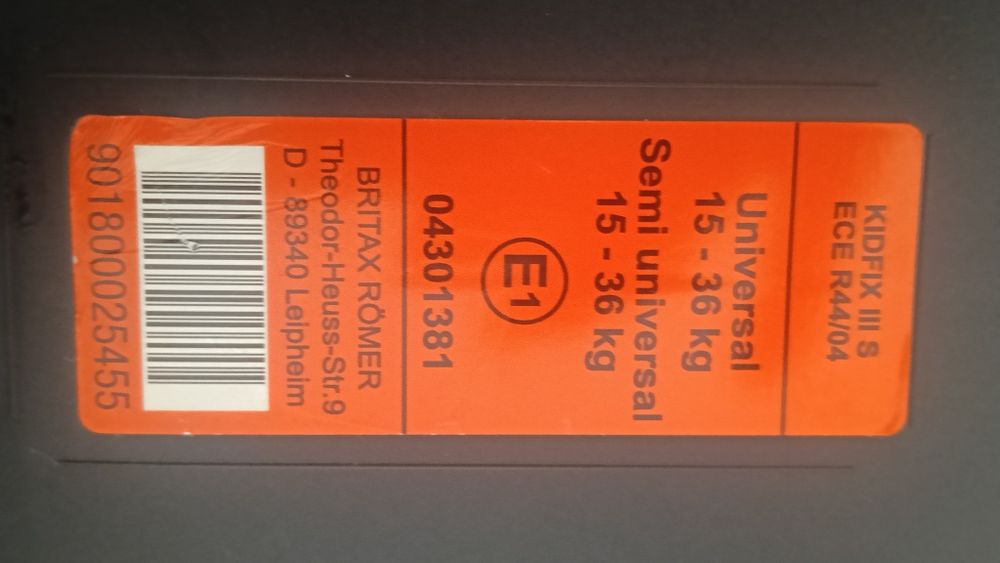 Cadeira Auto Britax Römer Grupo III