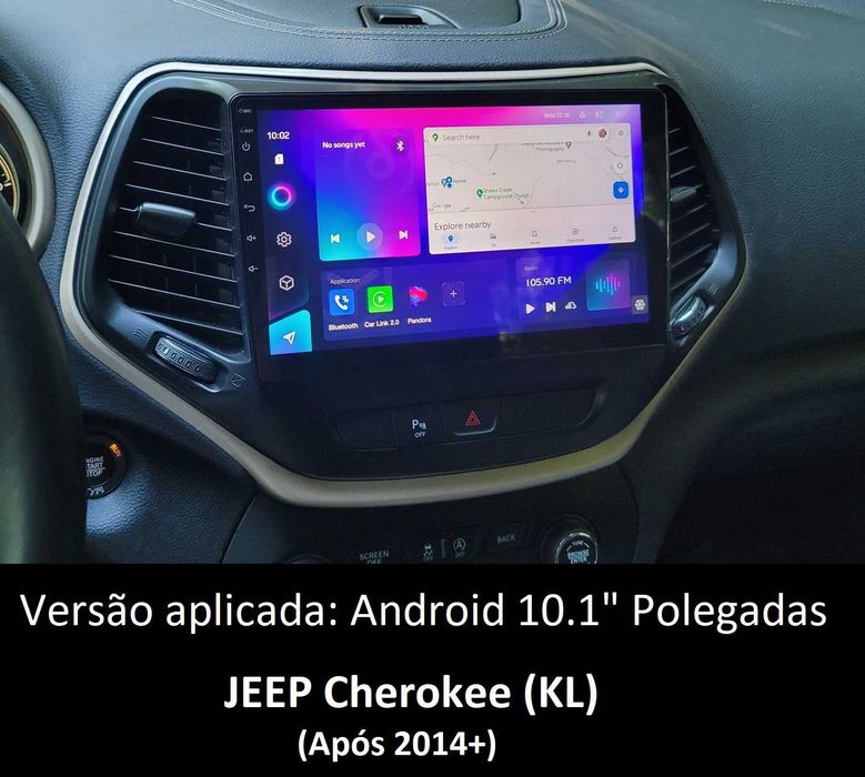 (NOVO) Rádio 2DIN • Jeep CHEROKEE • (XJ) (KJ) (KL) • Android GPS