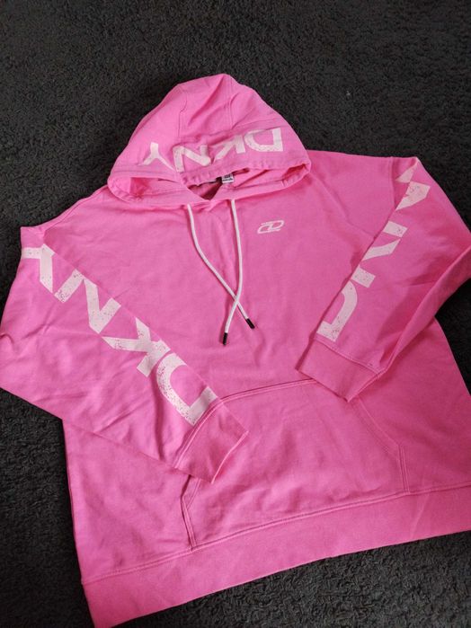 Różowa bluza z kapturem DKNY
