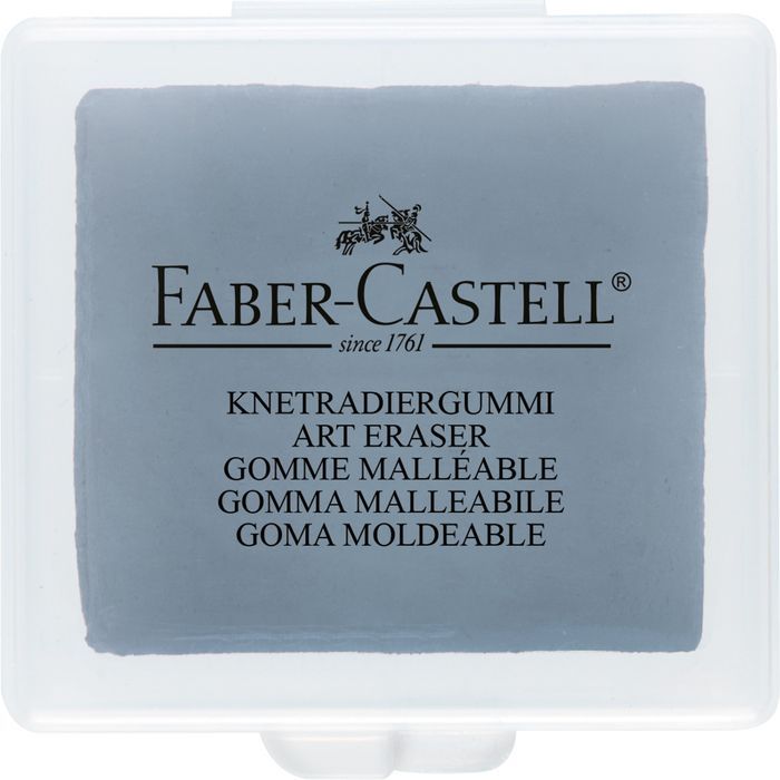 Gumka Artystyczna Faber-Castell  Szara W Etui Plastikowym Faber-Castell