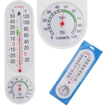 TERMOMETR z HIGROMETREM Zewn./Wewn. Płaski -30°C do +50°C. HIGROMETR