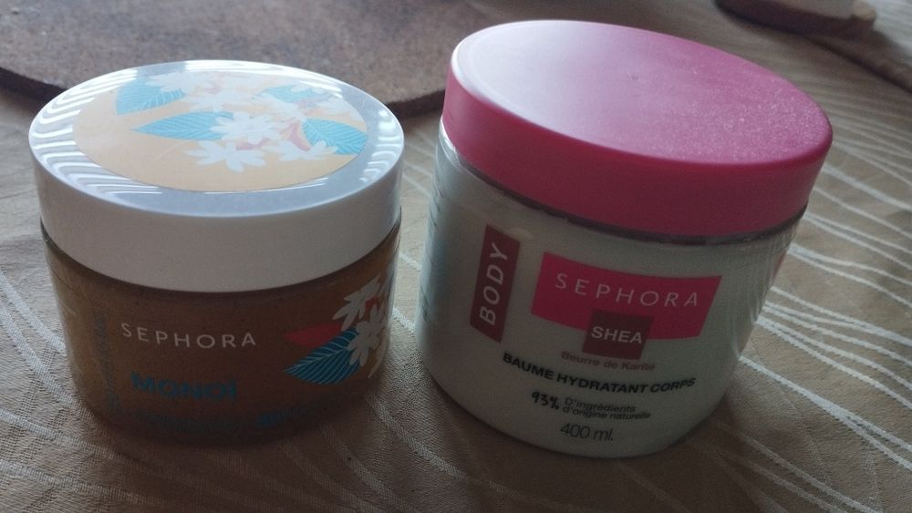 Boiões Sephora esfoliante e hidratante