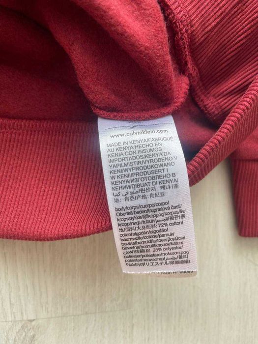 Худі на флісі Calvin Klein чоловіче жіноче блакитне бордо