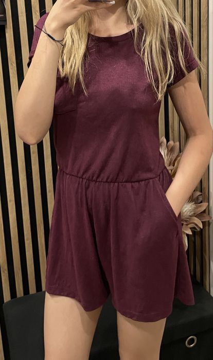 Kombinezon śliwkowy lato 36 S h&m