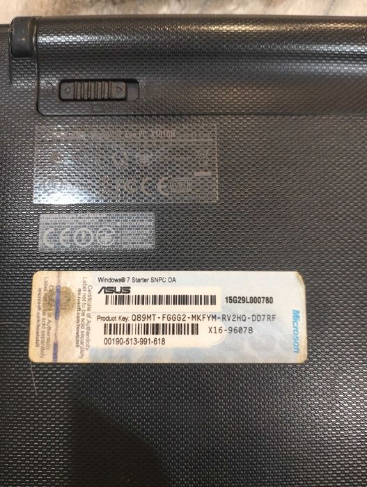 Laptop asus eee pc x10