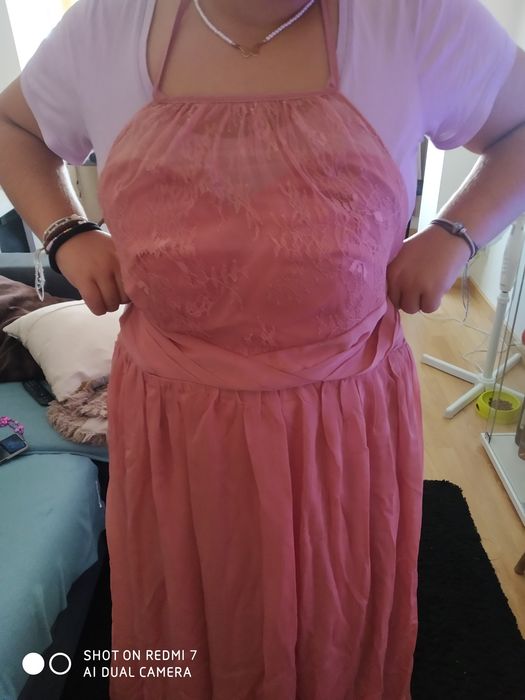 Vestido de cerimônia novo rosa velho