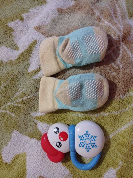 носки носочки с погремушками для новорожденных