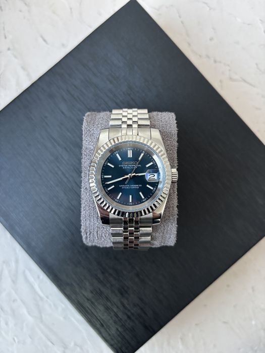 Наручний Механічний Годинник Seiko Mod Datejust — 39 мм, японський механізм NH35 з авто та ручним заводом