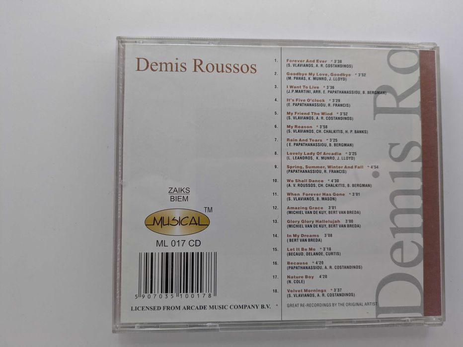Demis Roussos – The Best Of CD ML 017 CD Musical