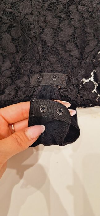 Esotiq czarne koronkowe body S 75B