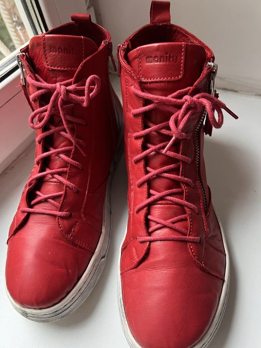 Кожаные ботинки Manitu, размер 42, стелька 26 см