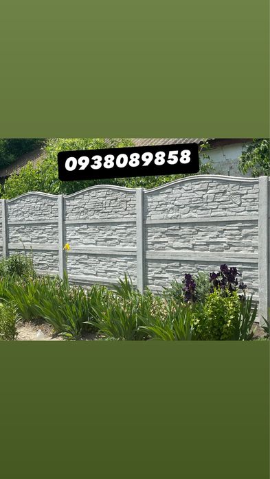 Бетонна Огорожа Евро-Забори Глянцева Огорожа Євро-Бетон Залізобетонна