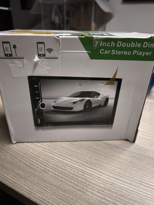 Rádio Auto 7" Double Din Touch Screen - Novo na Caixa (7035W-PLAY)
